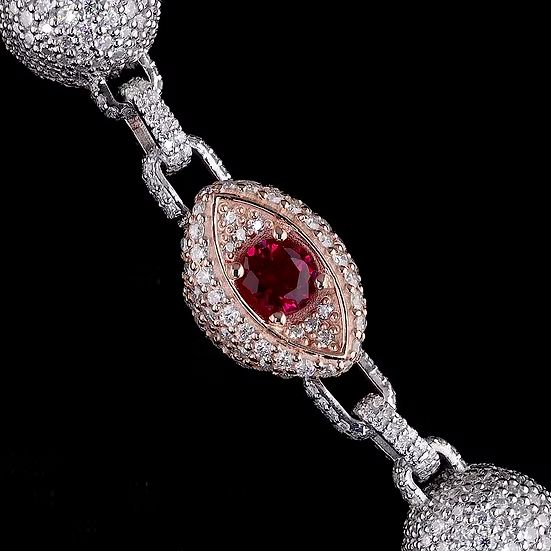 Flower and Evil Eye Necklace