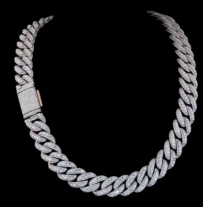 Raised Moissanite VVS Heavy Cuban Chain