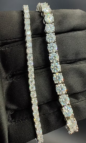 Prong Set Round VVS D Moissanite Tennis Bracelet