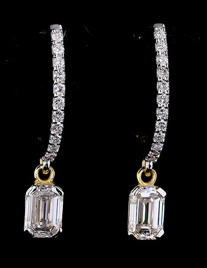 Lab Grown Diamond Hoop Drop Earring