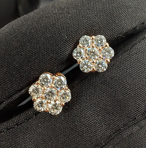 Cluster VVS Moissanite Earring