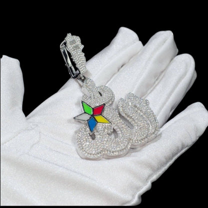 Custom Enamel Allah Pendant