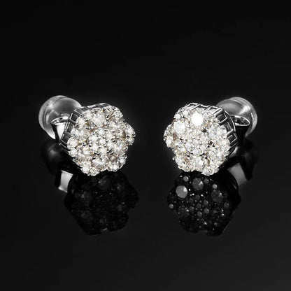 VVS Moissanite Cluster Stud Earrings