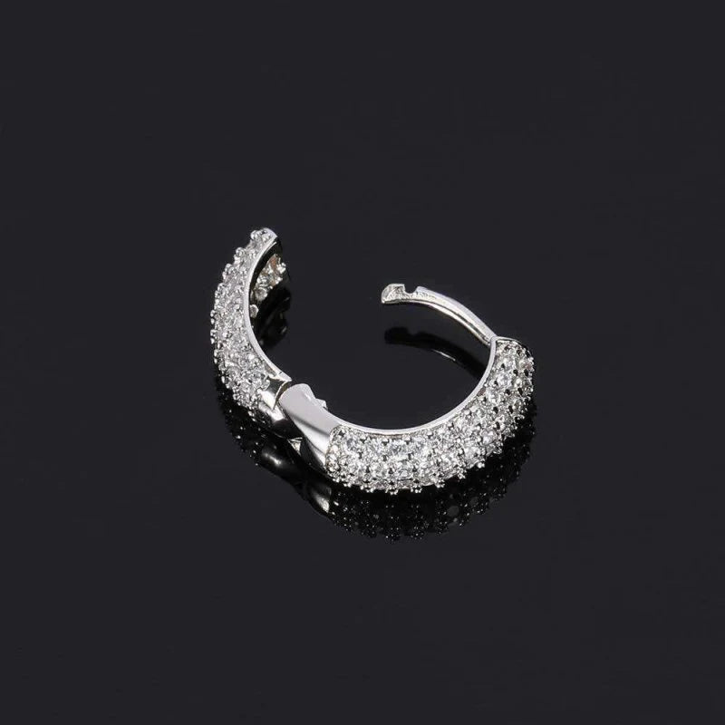 VVS Moissanite Pavé Hoop Earrings