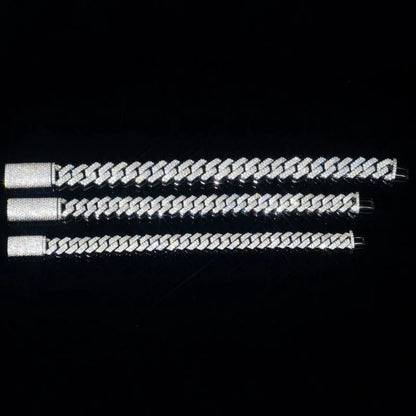 2 Row VVS Moissanite Cuban Link Bracelet