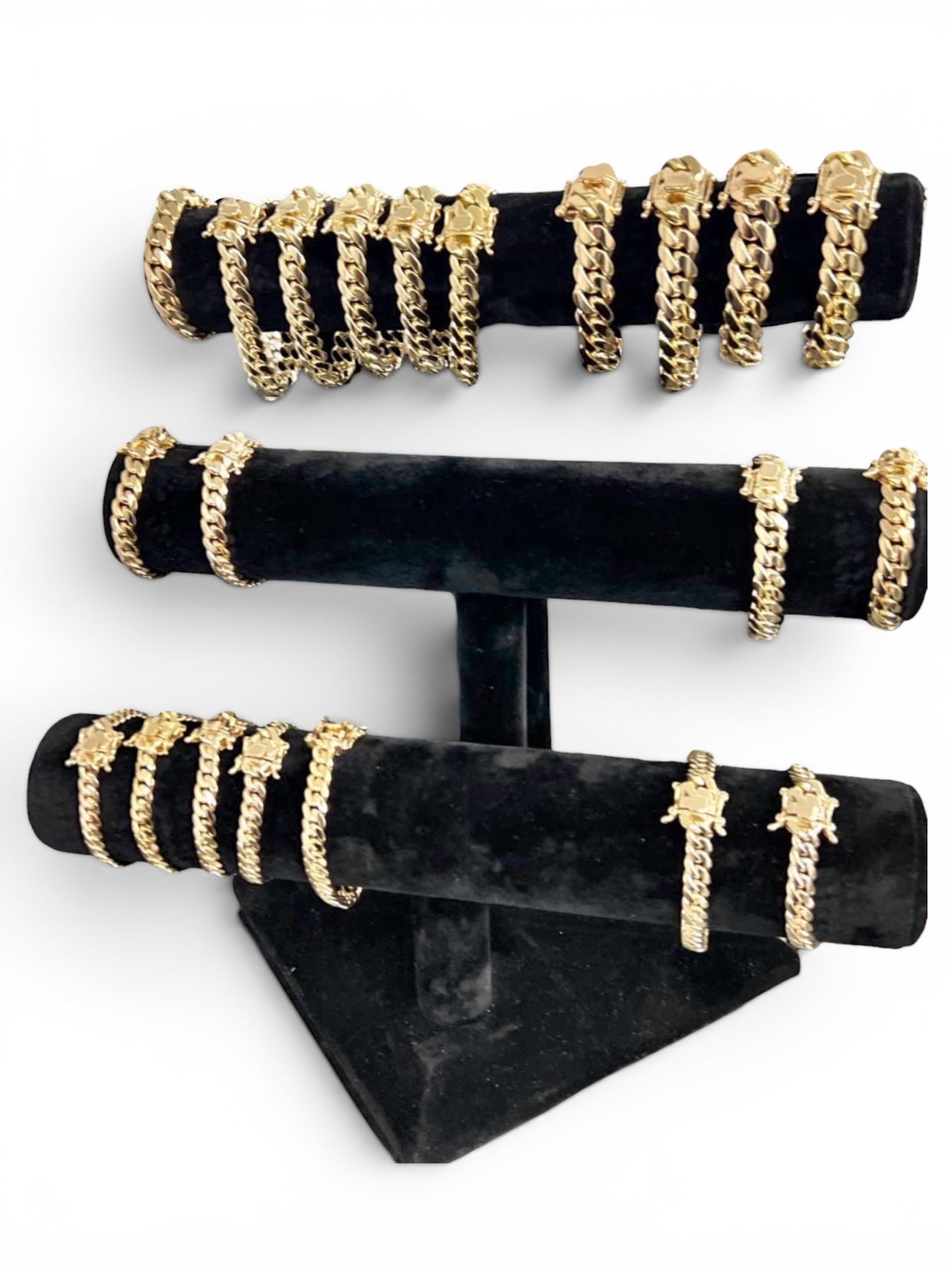 Exotvio Miami Cuban Links 14k Gold Bonded