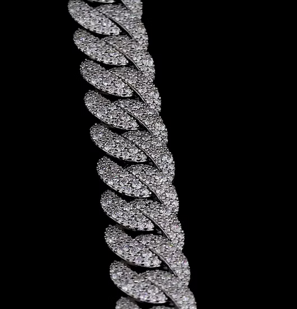 Mosaic Set VVS Moissanite Cuban Link Chain