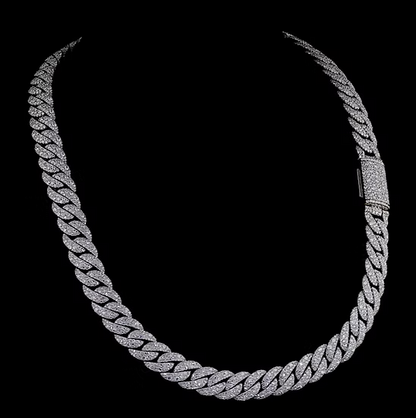 Mosaic Set VVS Moissanite Cuban Link Chain