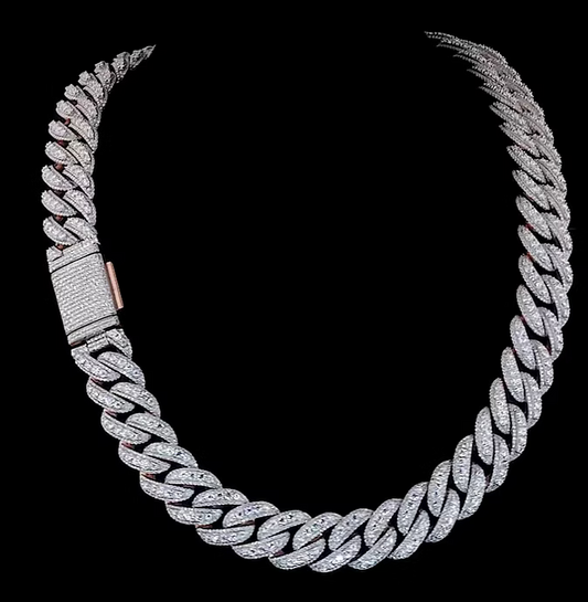 Raised Moissanite VVS Heavy Cuban Chain