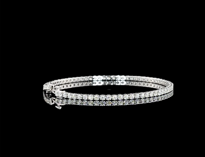 Prong Set Round VVS D Moissanite Tennis Bracelet