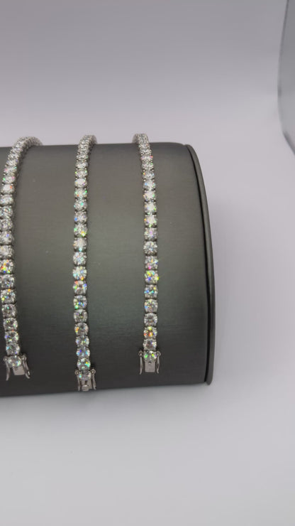 Round VVS D Moissanite Tennis Bracelet