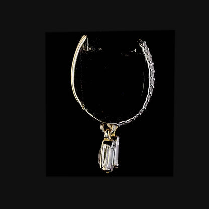 Lab Grown Diamond Hoop Drop Earring