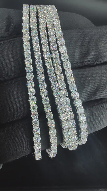 Prong Set Round VVS D Moissanite Tennis Bracelet