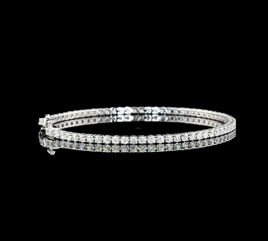 Prong Set Round VVS D Moissanite Tennis Bracelet