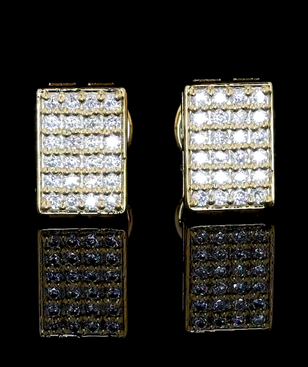 Men's Stud VVS Moissanite Earrings