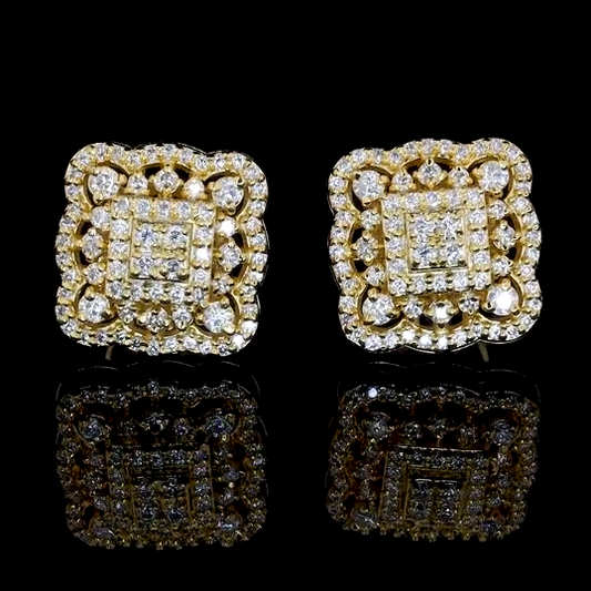 Men's Stud VVS Moissanite Earrings