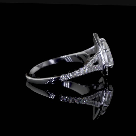 Pear Cut Moissanite ring