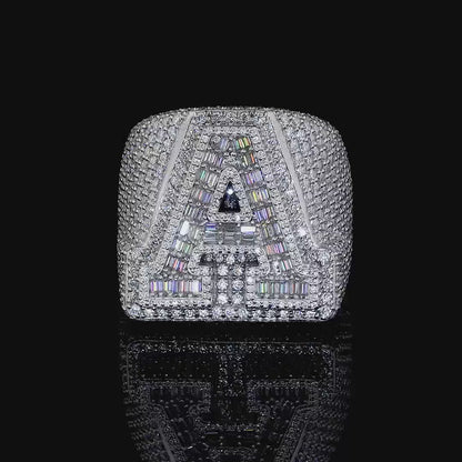 Moissanite VVS Letter Ring